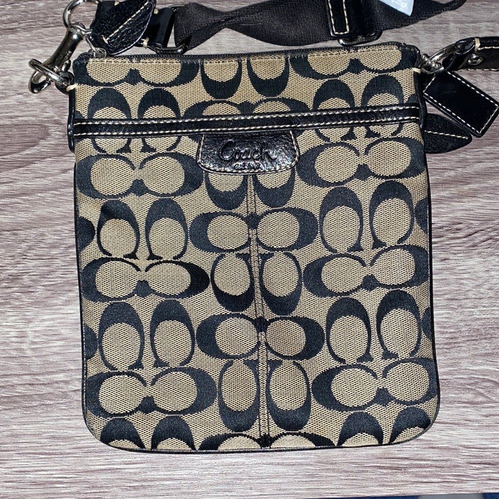 Coach grey & black crossbody